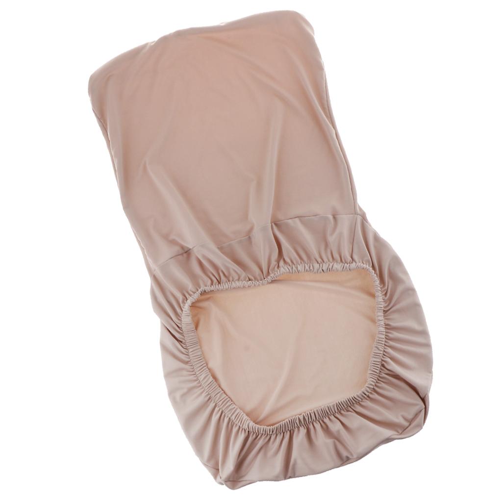Spandex Stretch Low Short Back Chair Cover Bar Stool Cover Champagne