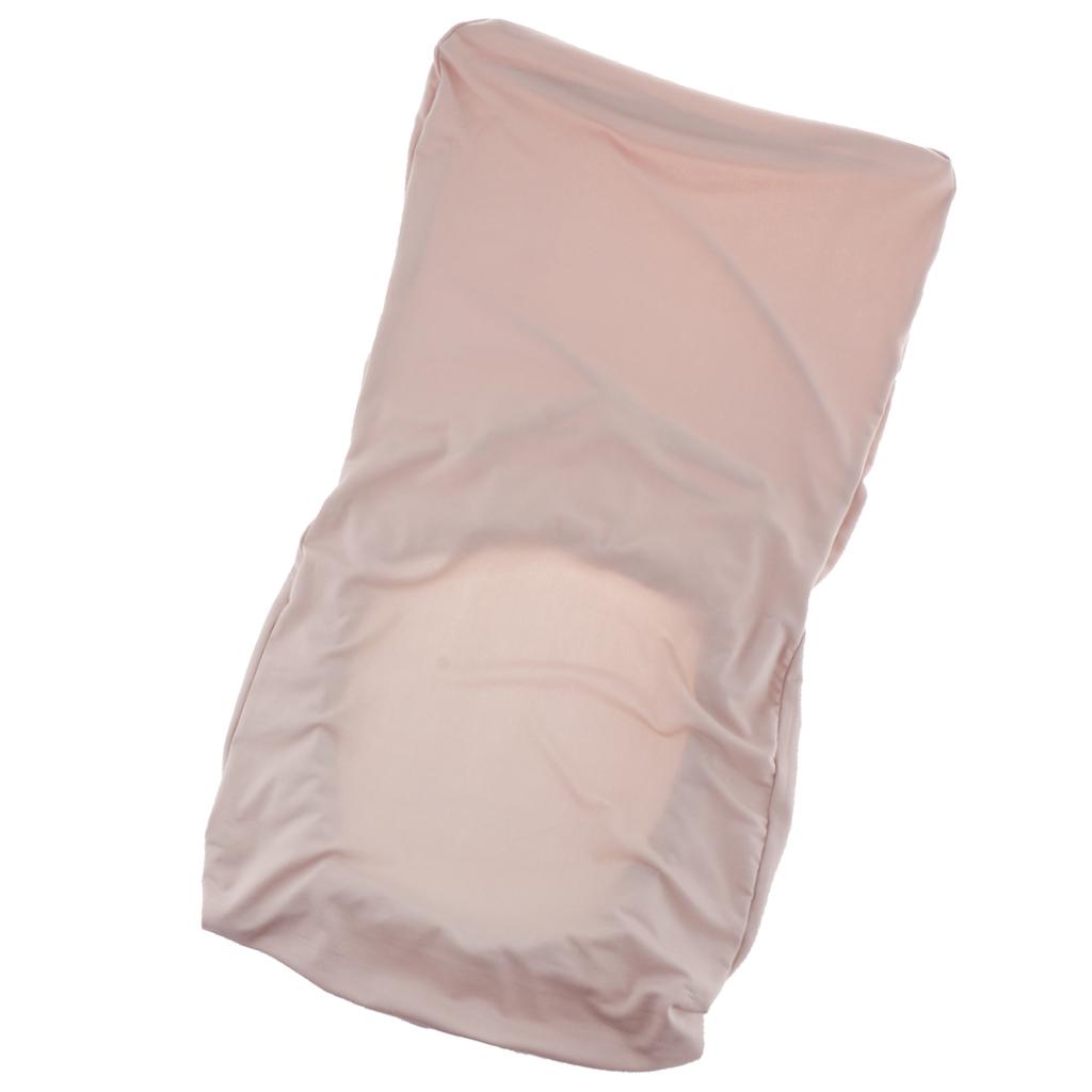Spandex Stretch Low Short Back Chair Cover Bar Stool Cover Champagne