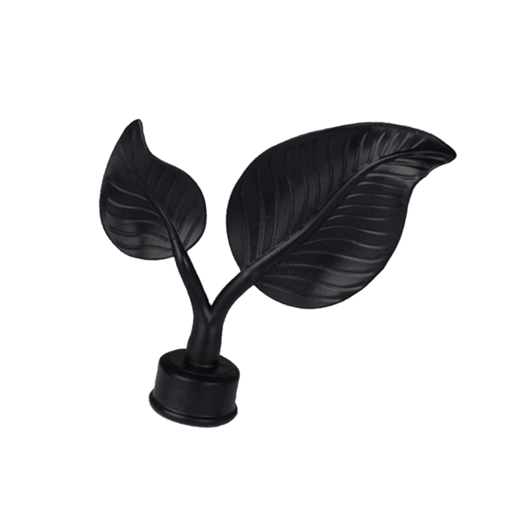 1Piece Alloy Curtain Decorative Pole/Rod Finials Ends Heads 28mm Black I