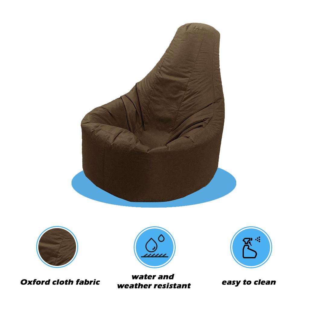 XXL Recliner Gaming Beanbag Chair Cover Adult Seat Pod Bag Cover Coffee