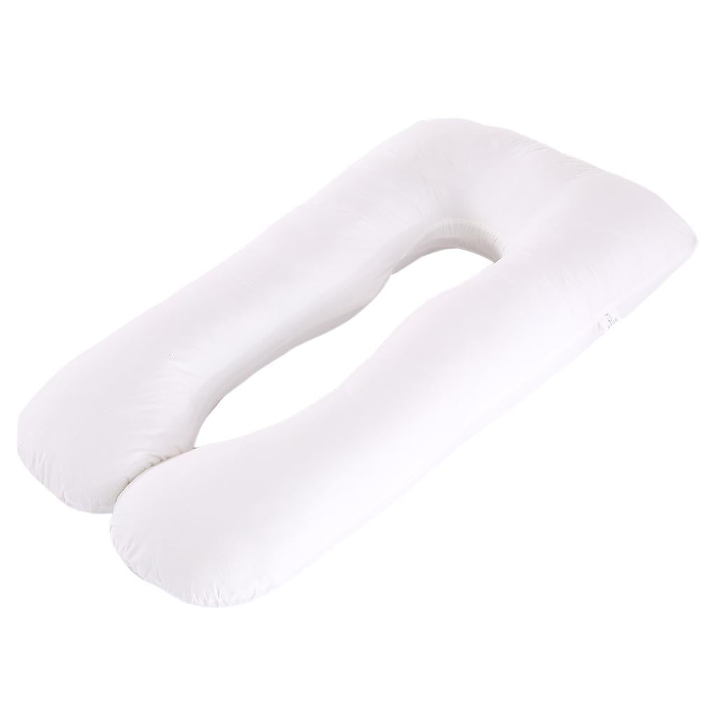 U Shaped Maternity Pregnancy Body Pillow Pillowcase White