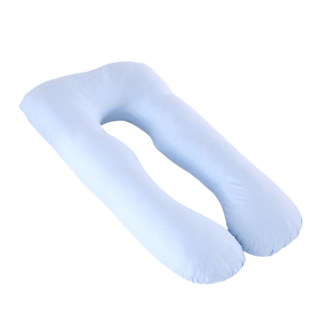 U Shaped Maternity Pregnancy Body Pillow Pillowcase Blue
