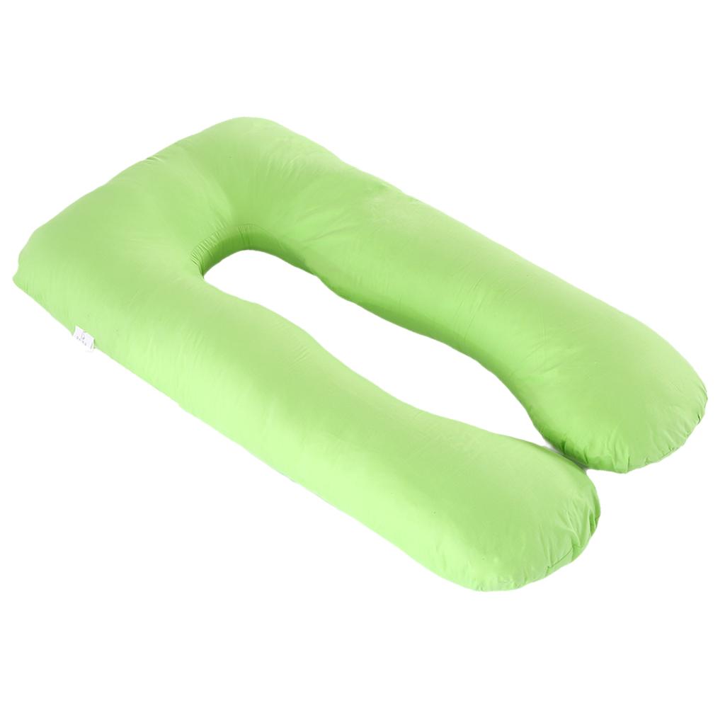 U Shaped Maternity Pregnancy Body Pillow Pillowcase Green