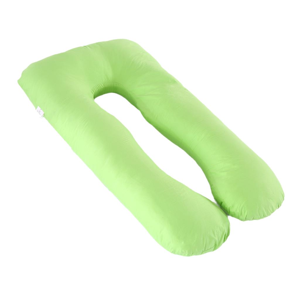 U Shaped Maternity Pregnancy Body Pillow Pillowcase Green