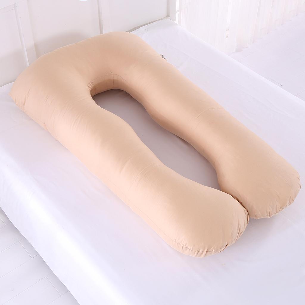 U Shaped Maternity Pregnancy Body Pillow Pillowcase Camel