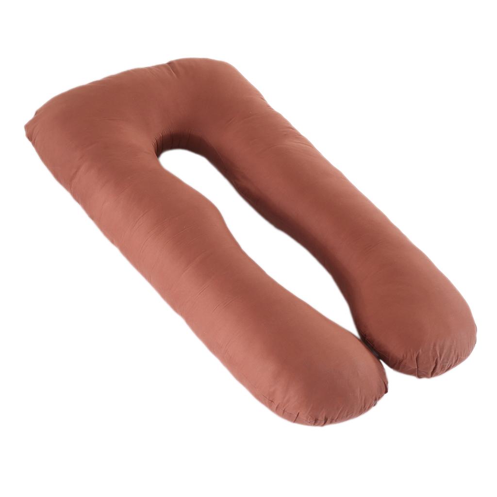 U Shaped Maternity Pregnancy Body Pillow Pillowcase Coffee