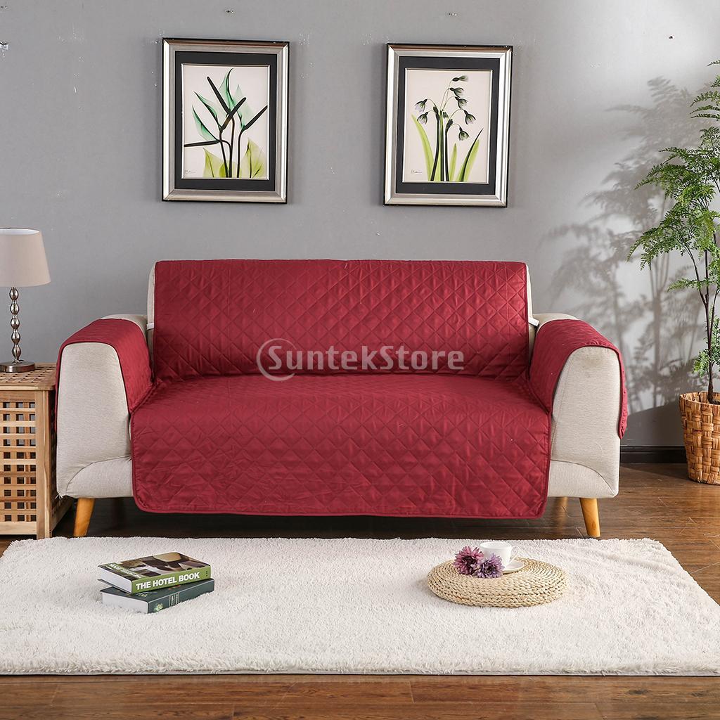 Sofa Cover Couch Slipcover Protector Furniture Protector For Pets dogs Red_55x195cm