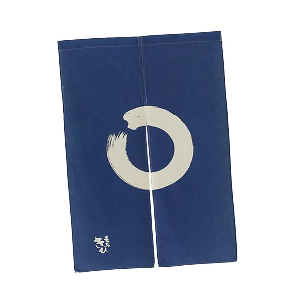 Japanese Noren Doorway Curtain Room Divider 85x150cm White Circle
