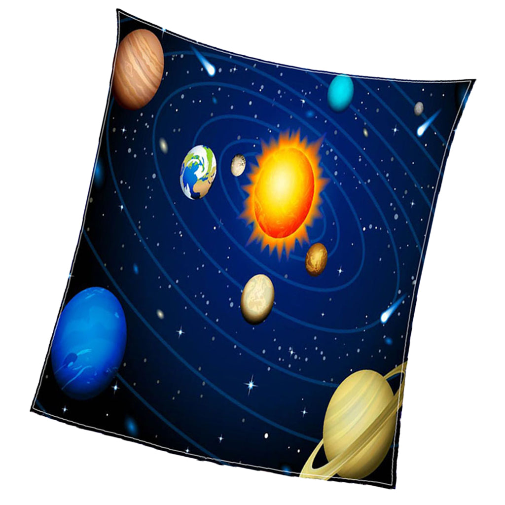 Digital Printing Flannel Blanket Soft Bed Sofa Throw Cosmos 150x200cm