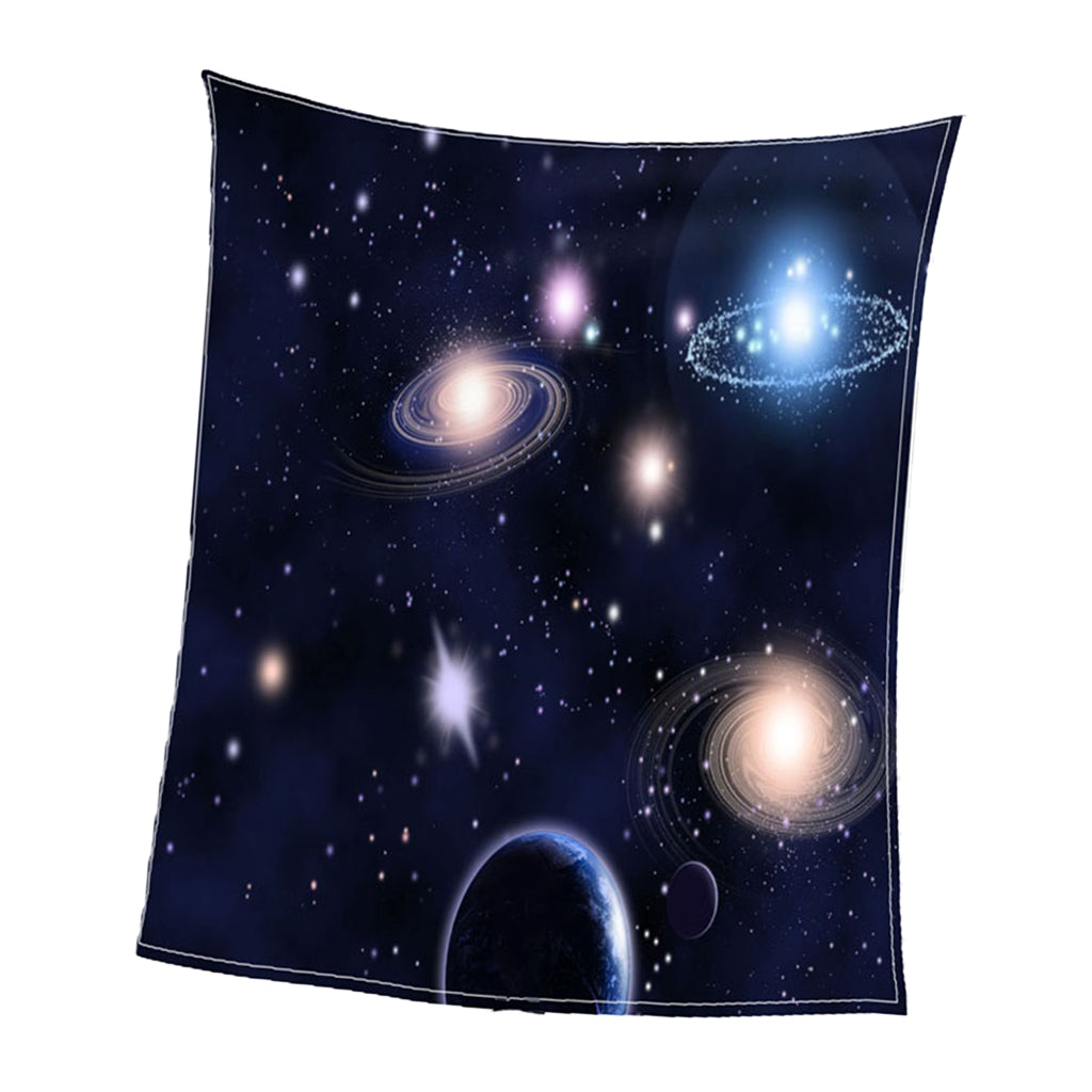 Digital Printing Flannel Blanket Soft Bed Sofa Throw Galaxy 150x200cm