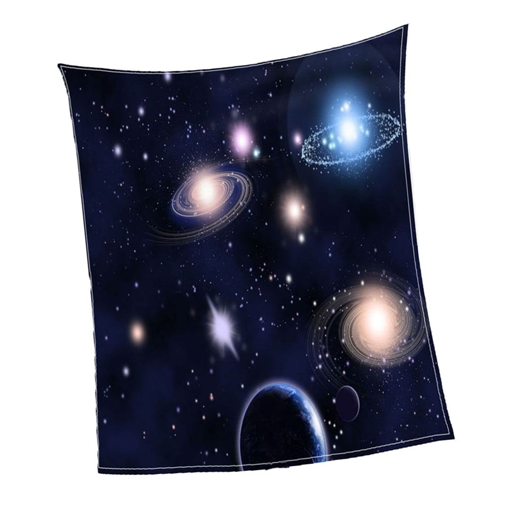 Digital Printing Flannel Blanket Soft Bed Sofa Throw Galaxy 150x200cm