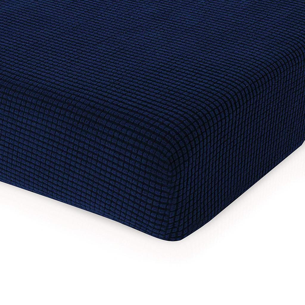 Sofa Futon Seat Cushion Cover Couch Slipcover Protector Dark Blue_Size M