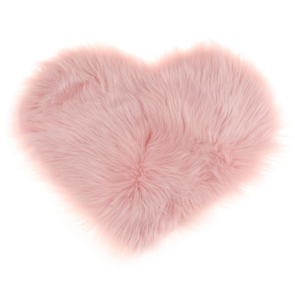 Artificial Wool Soft Plush Sofa Pillow Case Cushion Cover Light Pink