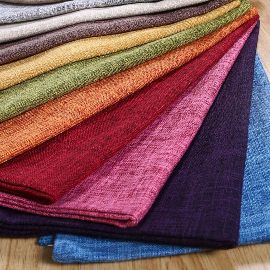 Linen Replacement Cover Pillowcase for Sofa Throw Waist Cushions Rose Red