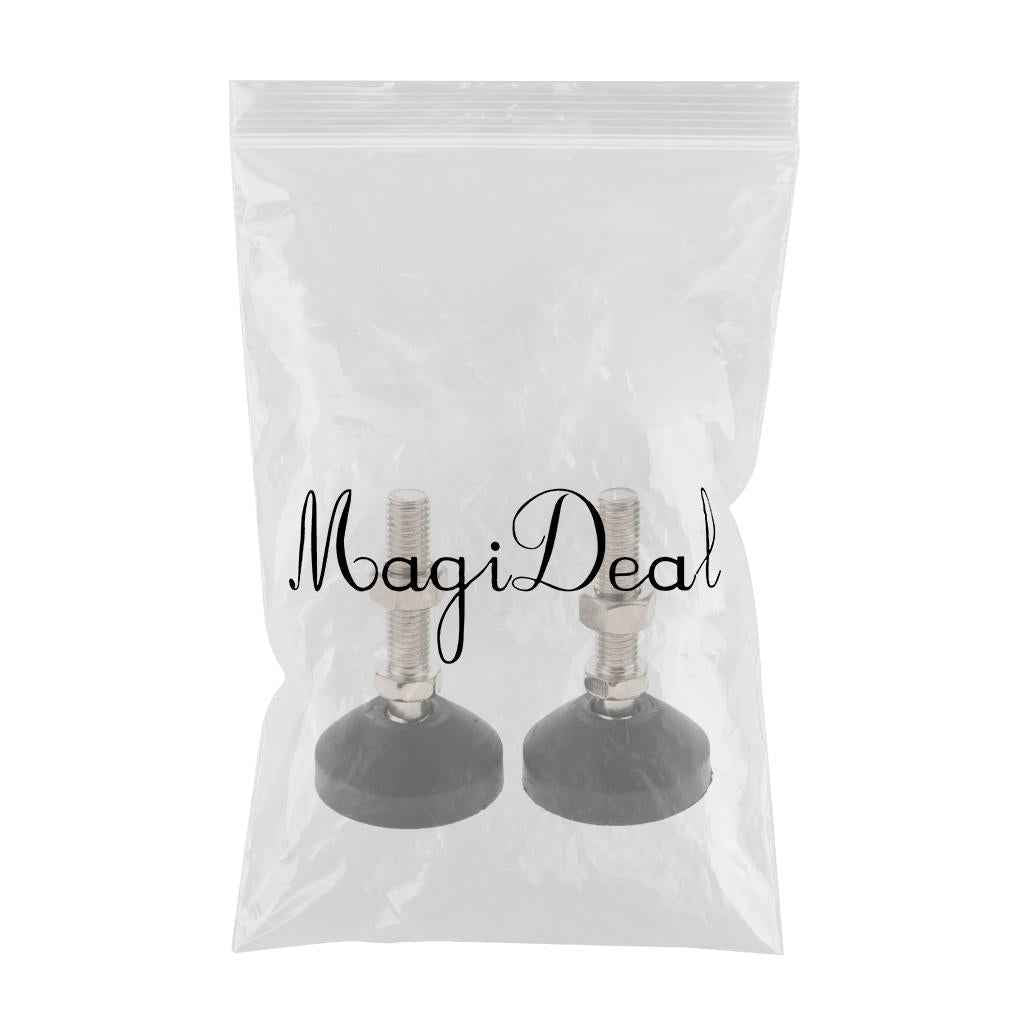 2 Pcs Carbon Steel Adjustable Furniture Leveler Leveling Feet 50-M12x50mm