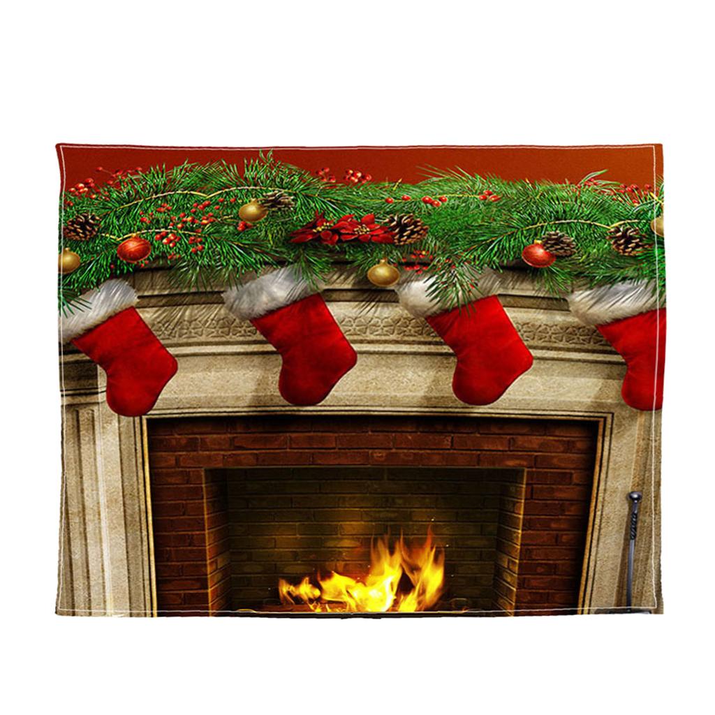 Digital Printing Flannel Blanket Bed Sofa Throw Fireplace 130x150cm