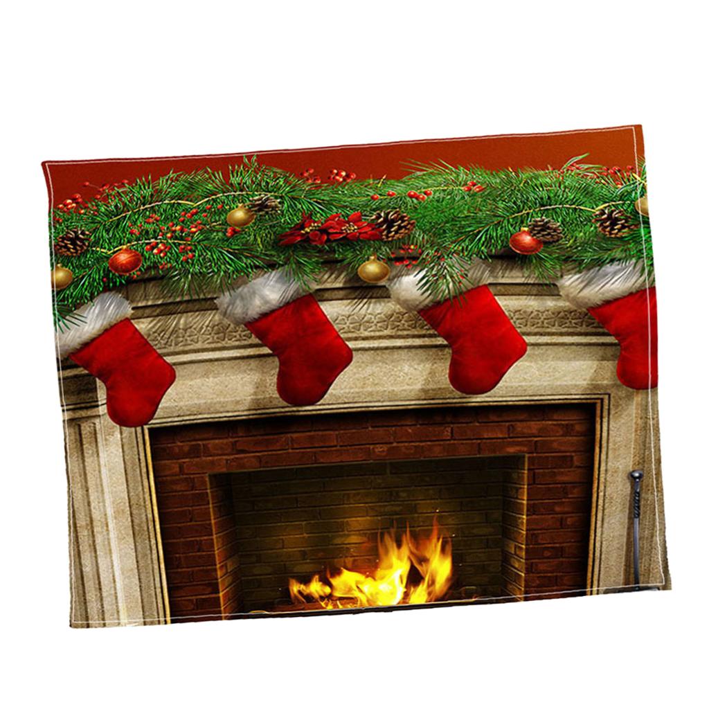 Digital Printing Flannel Blanket Bed Sofa Throw Fireplace 150x200cm