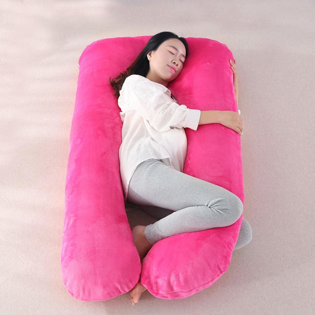 Removable Cover Maternity Shape Pillowcase Rose Red
