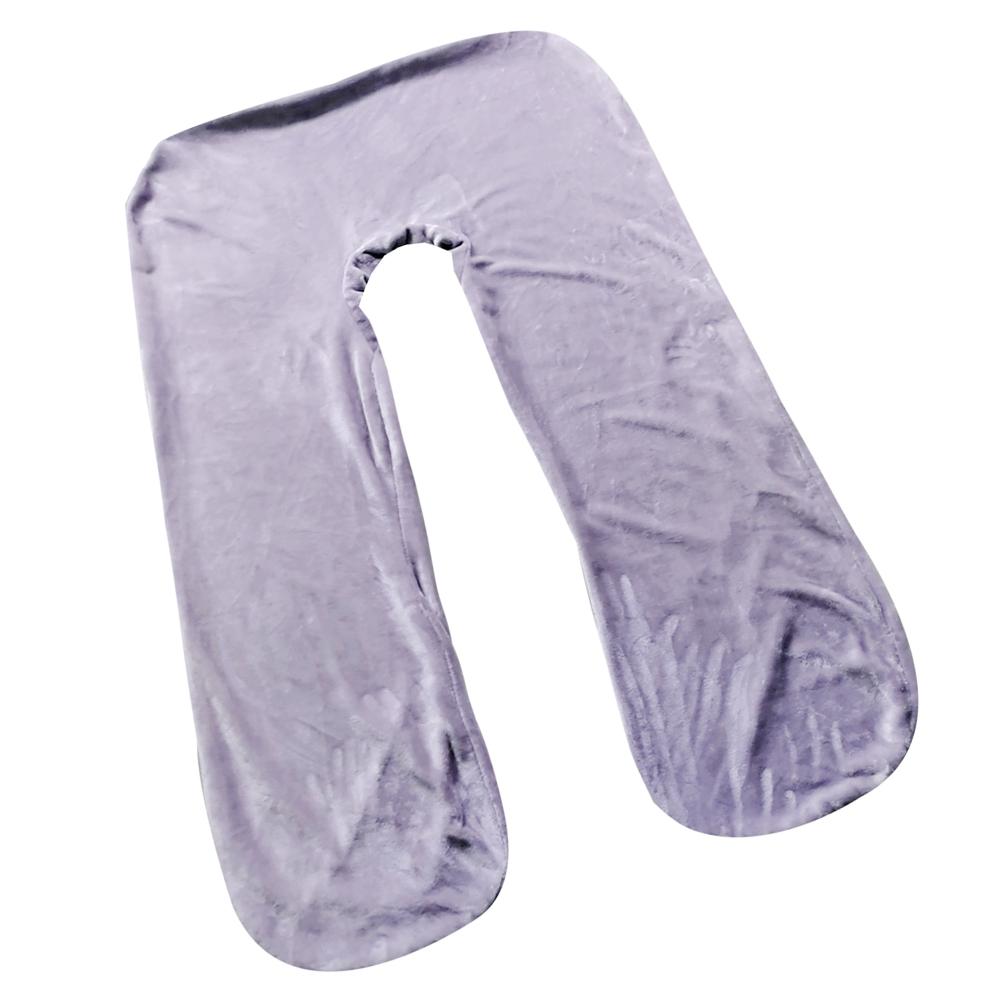 U Shaped Maternity Pregnancy Support Pillow Body Bolster Pillowcase Gray