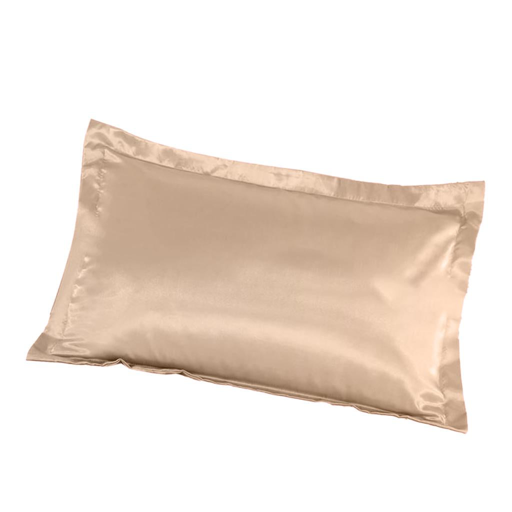 Solid Color Luxury Silky Pillowcases Queen Size 20x30 Inch Camel