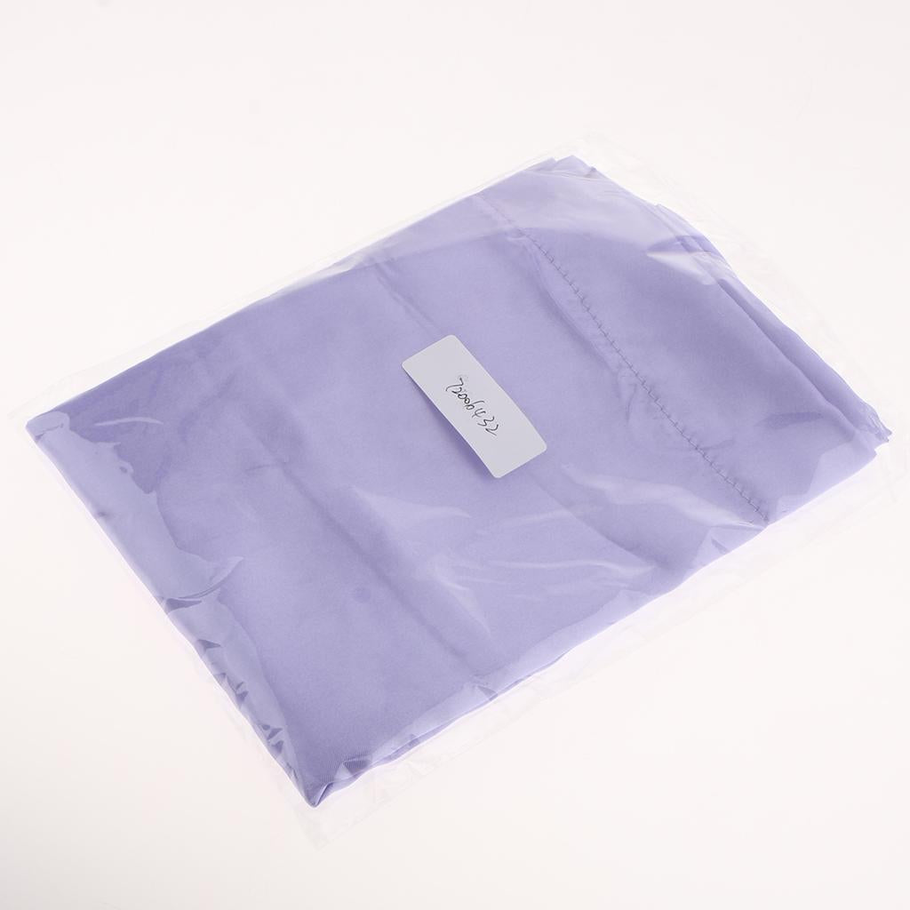 Solid Color Luxury Silky Pillowcases Queen Size 20x30 Inch Light Purple