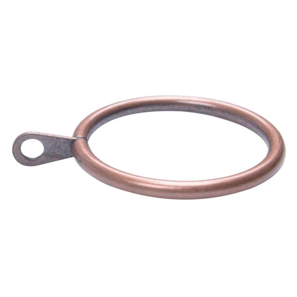Pack of 10, Smooth Metal Curtain Rings Rod Pole Copper - 32mm