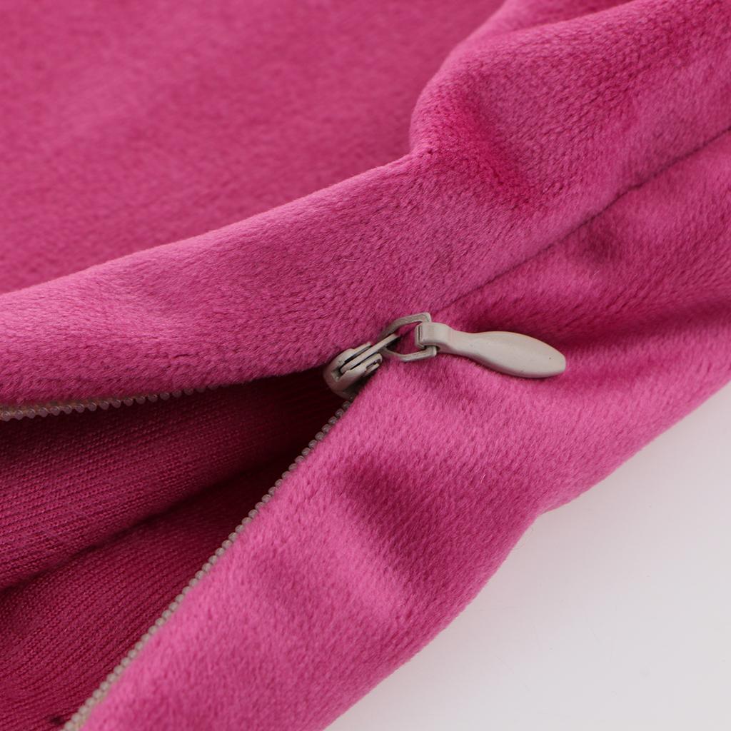 Soft Velvet Solid Color Throw Pillow Covers Cushion Case Hot Pink
