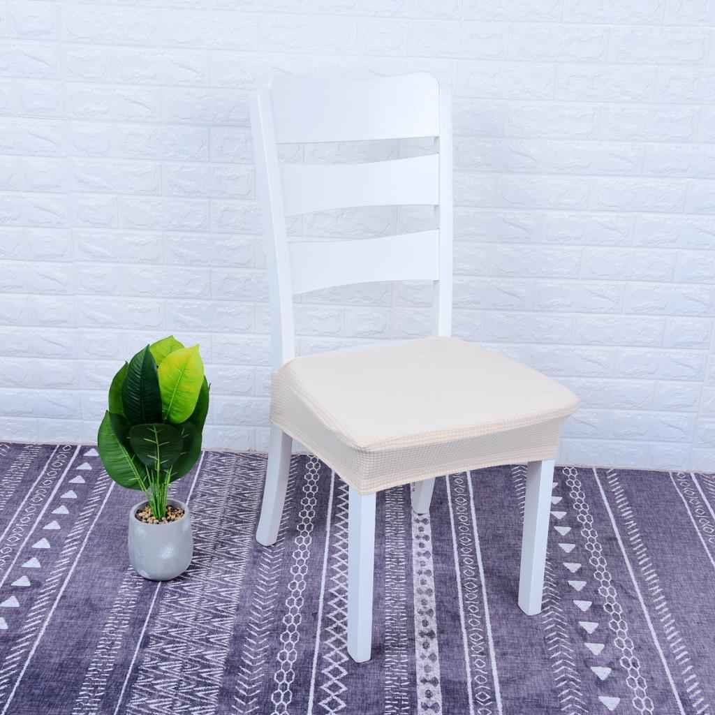 Stretch Waterproof Dining Chair Cover Seat Protectors Beige