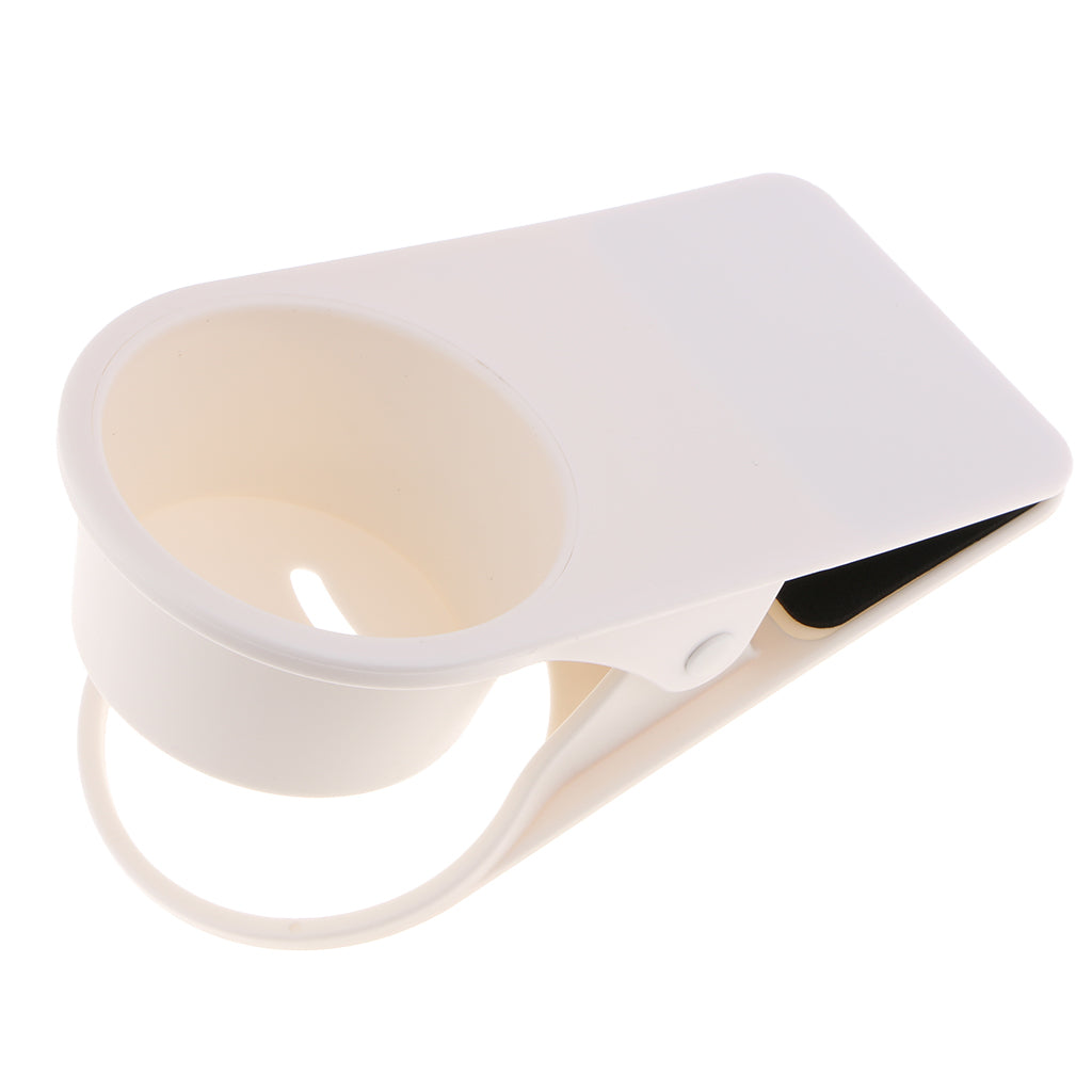 Drinks Coffee Cup Table Desk Cup Holder Stand Clip For Home Office White