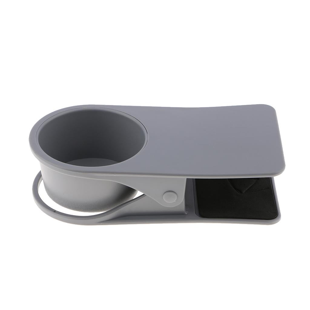 Drinks Coffee Cup Table Desk Cup Holder Stand Clip For Home Office Gray