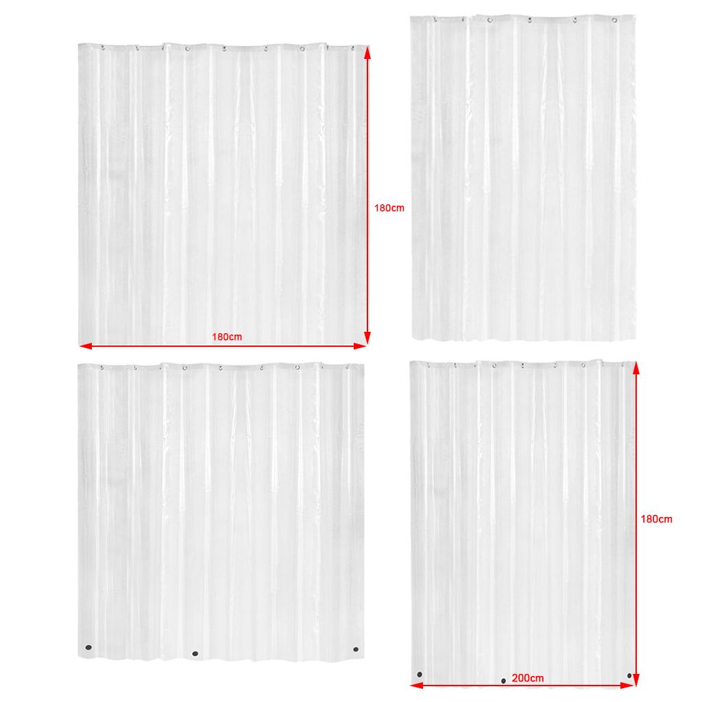 Mildew Resistant Anti-Bacterial PEVA Shower Curtain Liner Clear L