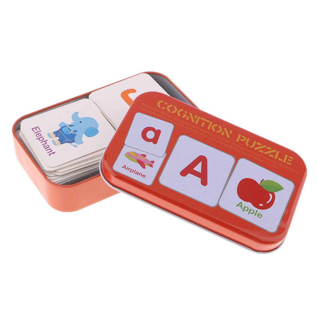 56 Pieces Preschool Educational Flash Cards for Kids Letters