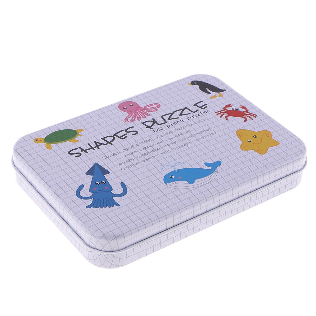 Preschool Educational Puzzle Cognitive Card Matching Game Marine Animals