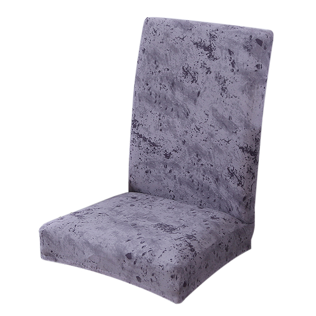 Super Fit Stretch Dining Chair Seat Cover Slipcover Splash ink Smoky Grey