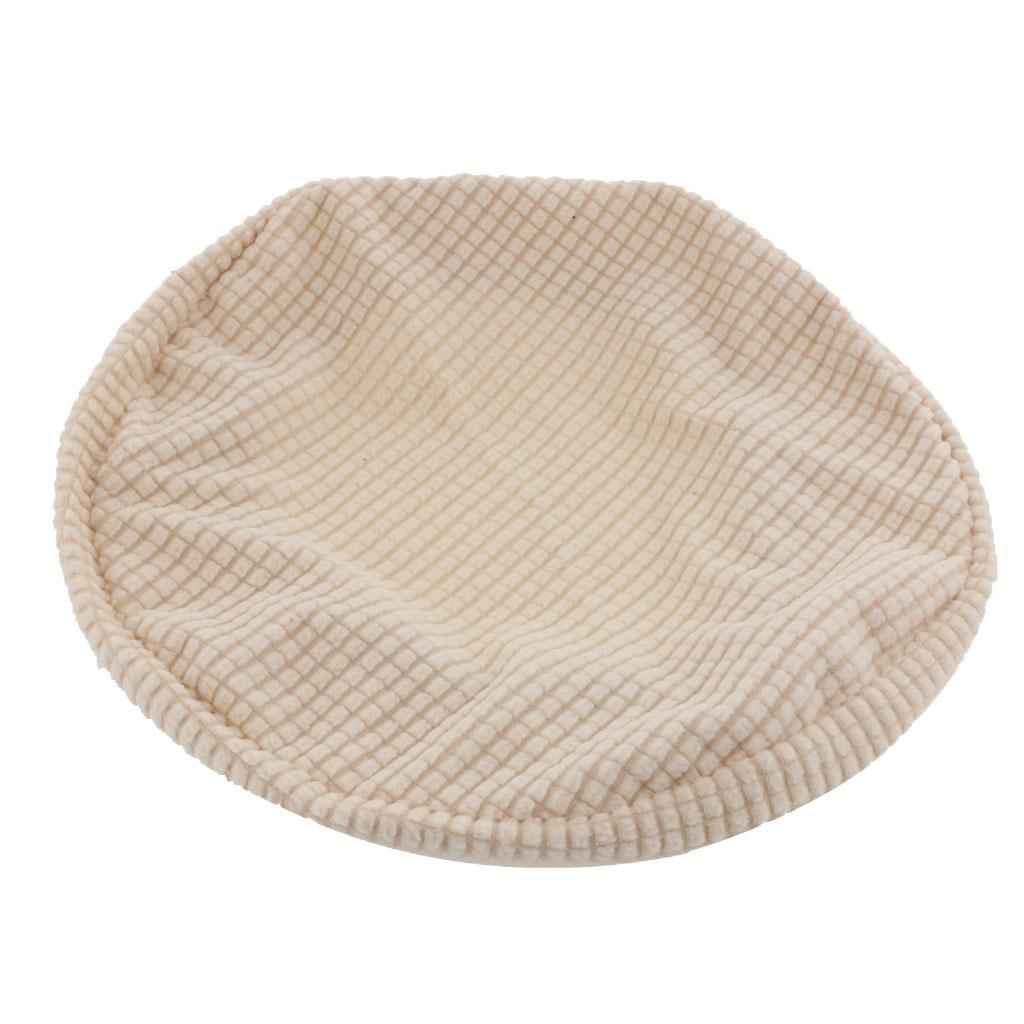 Stretchy Round Bar Stool Cover Chair Seat Cushion Fits 30-38cm Beige