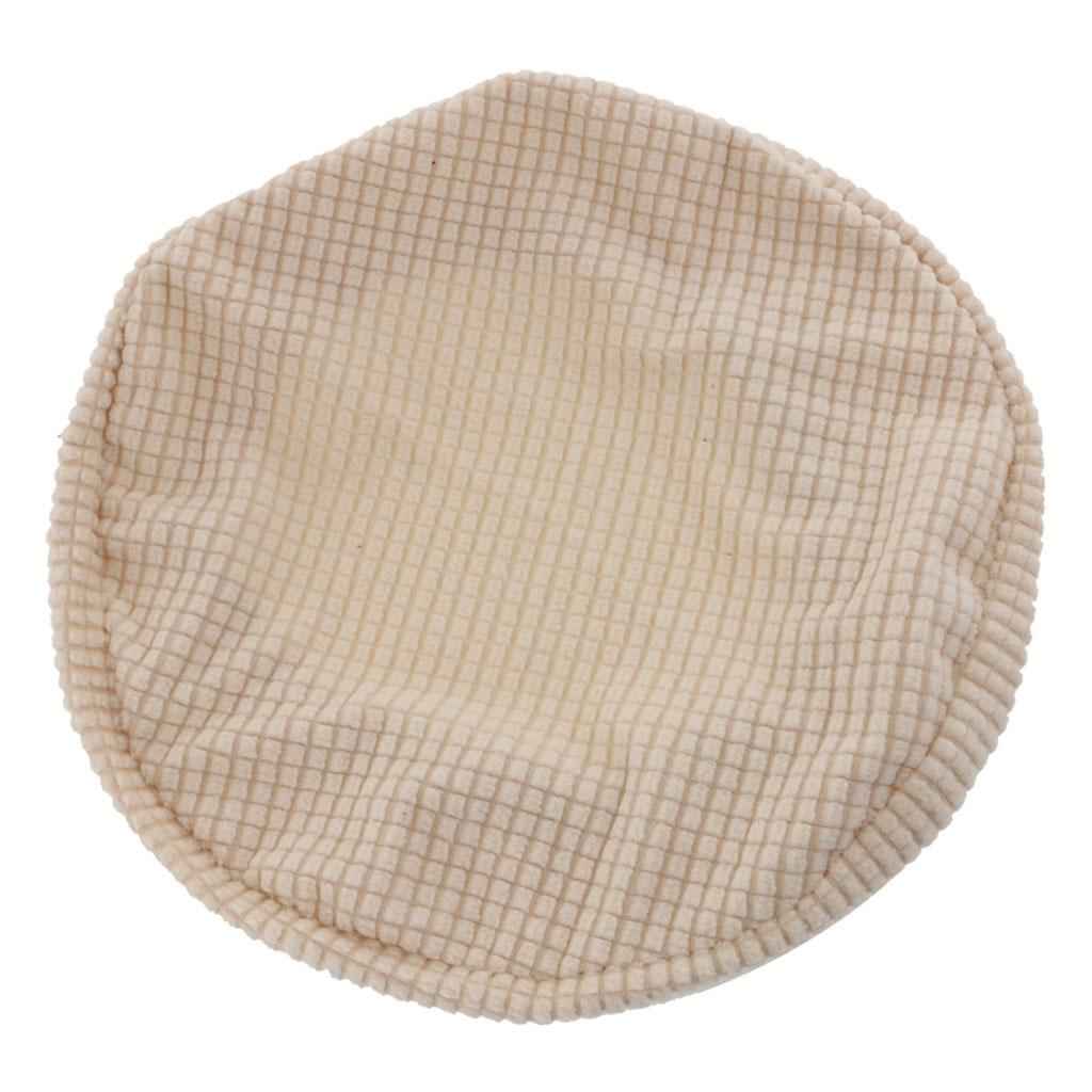 Stretchy Round Bar Stool Cover Chair Seat Cushion Fits 30-38cm Beige