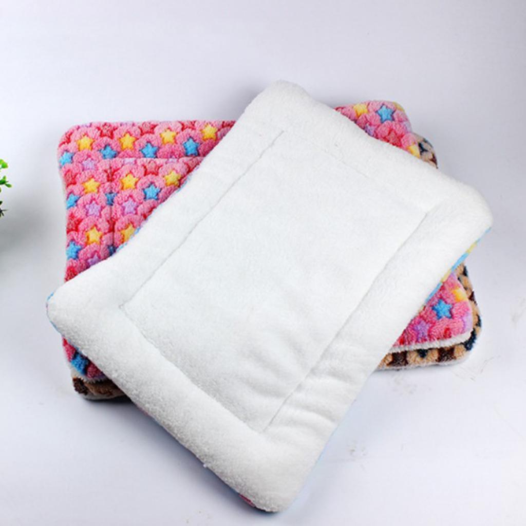 Winter Dog Warm Blanket Coral Fleece Puppy Cat Sleep Mat Pink-50x50cm