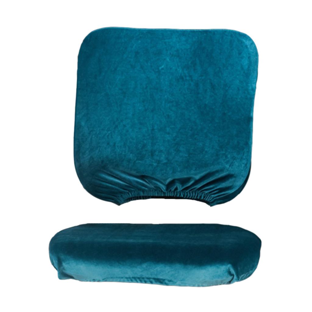 Removable Stretchable Slipcover Office Computer Chair Covers Dark Blue