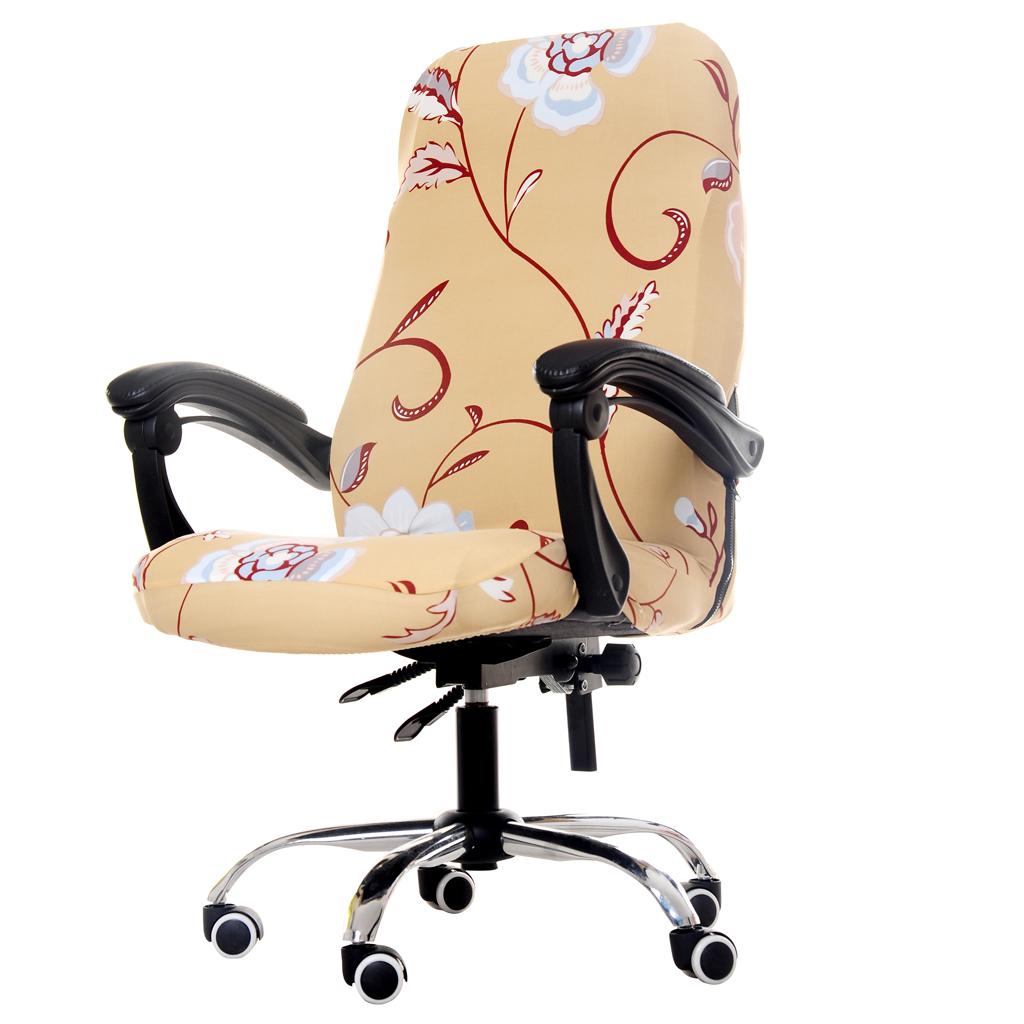 Floral Pattern Stretchable Office Computer Chair Covers Slipcover 3
