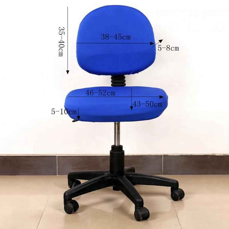 Stretch Soft Swivel Chair Slipcover Office Computer Chair Covers  Rose Red