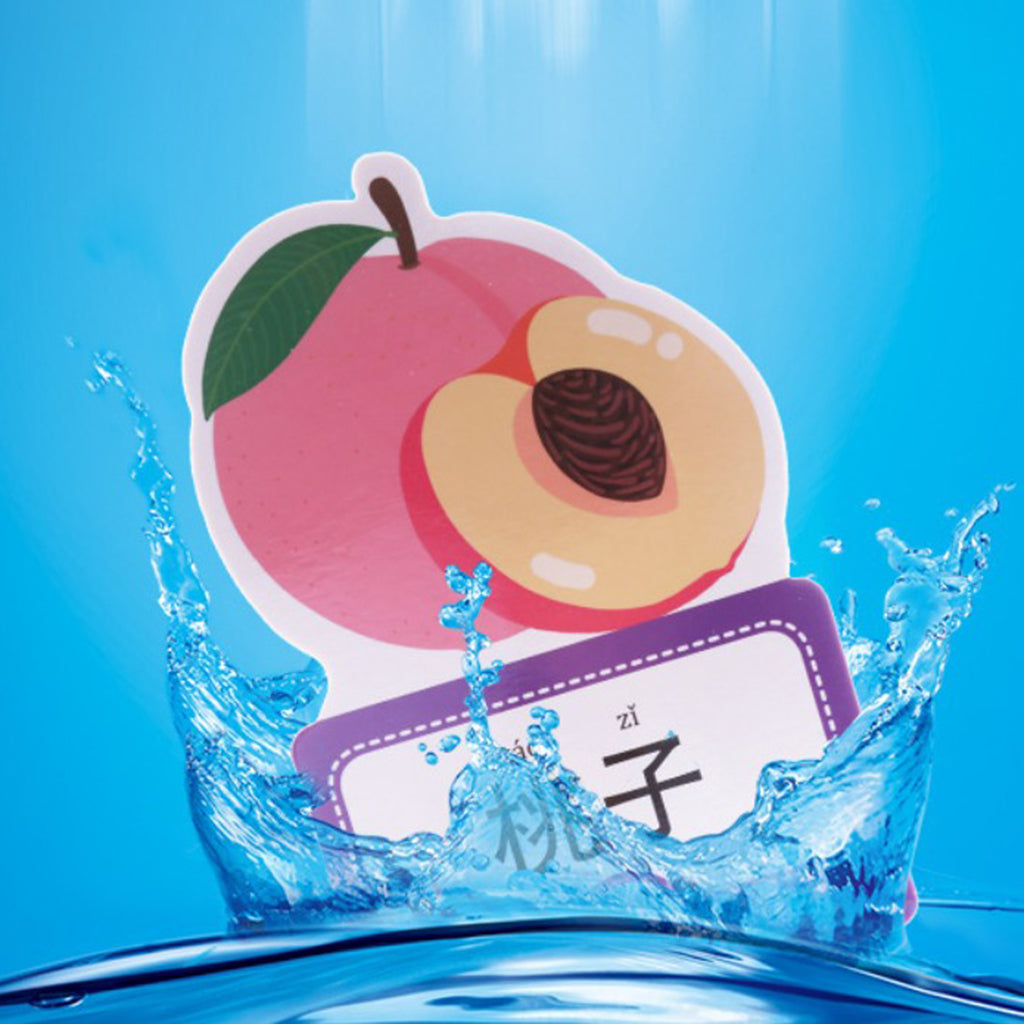 30 Pieces Preschool Educational Flash Cards with Storage Ring Delicious Food