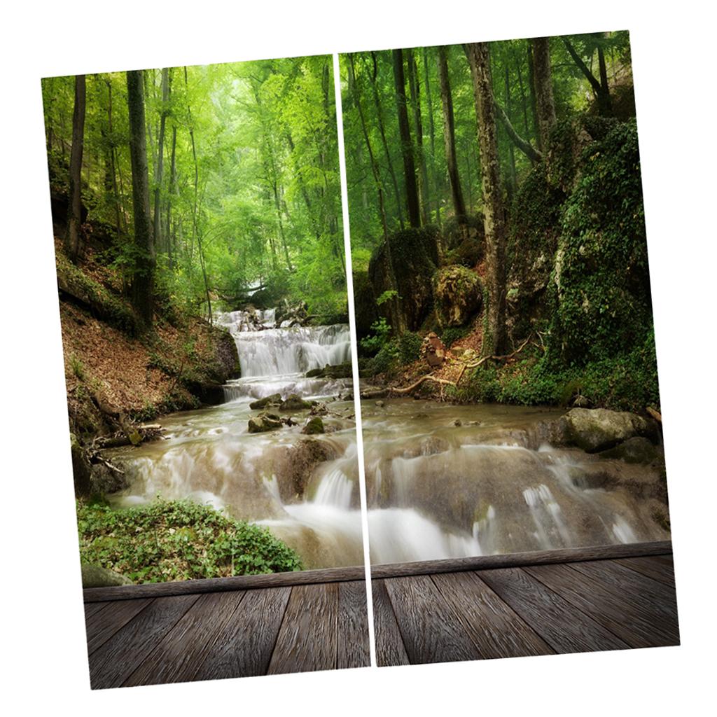 Window Curtain Kitchen Bathroom Drape Stream in Mountain