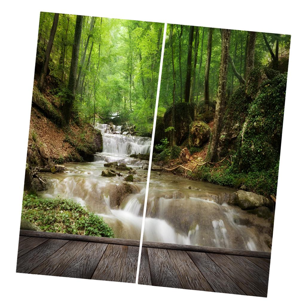 Window Curtain Kitchen Bathroom Drape Stream in Mountain