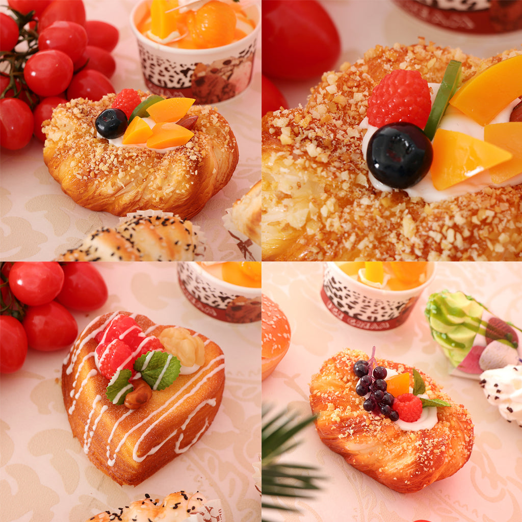 3 Styles Artificial Fruit Bread Cake Simulation Realistic Food Dessert