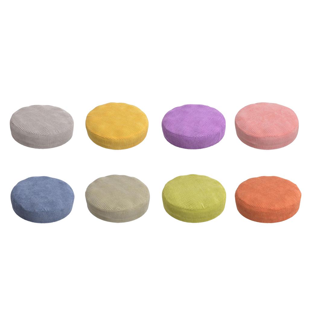 Bar Stool Covers Round Chair Seat Cushion Protector Gray 25x25x5cm
