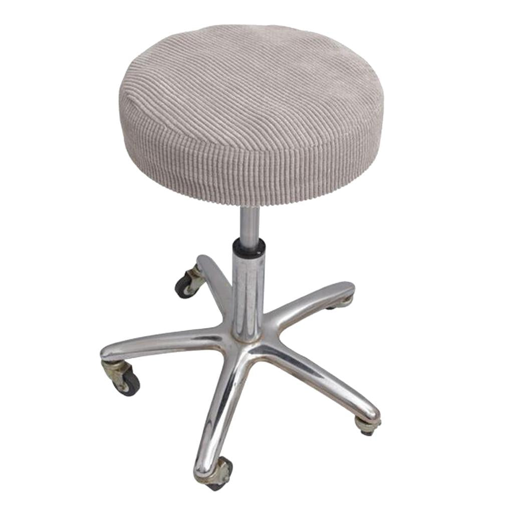 Bar Stool Covers Round Chair Seat Cushion Protector Gray 25x25x5cm