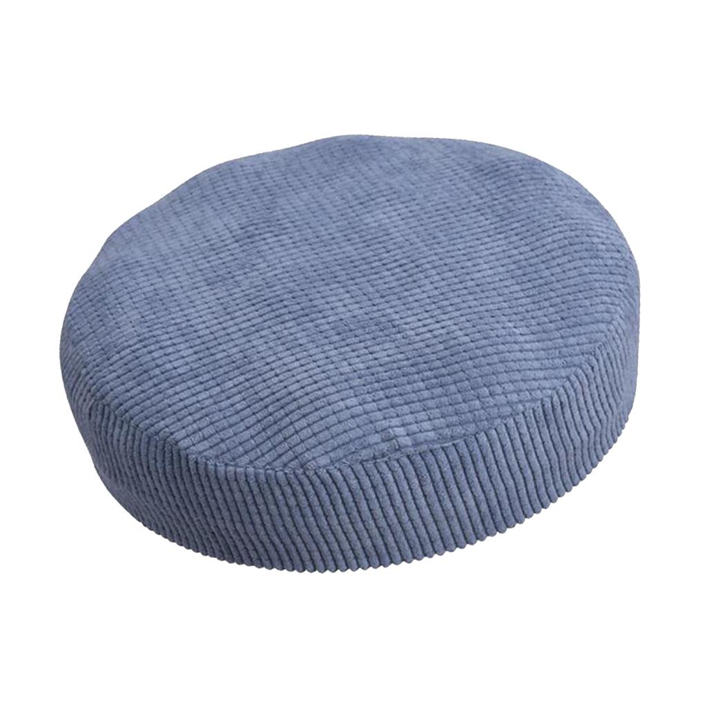 Bar Stool Covers Round Chair Seat Cushion Protector Dark Blue 33x33x10cm