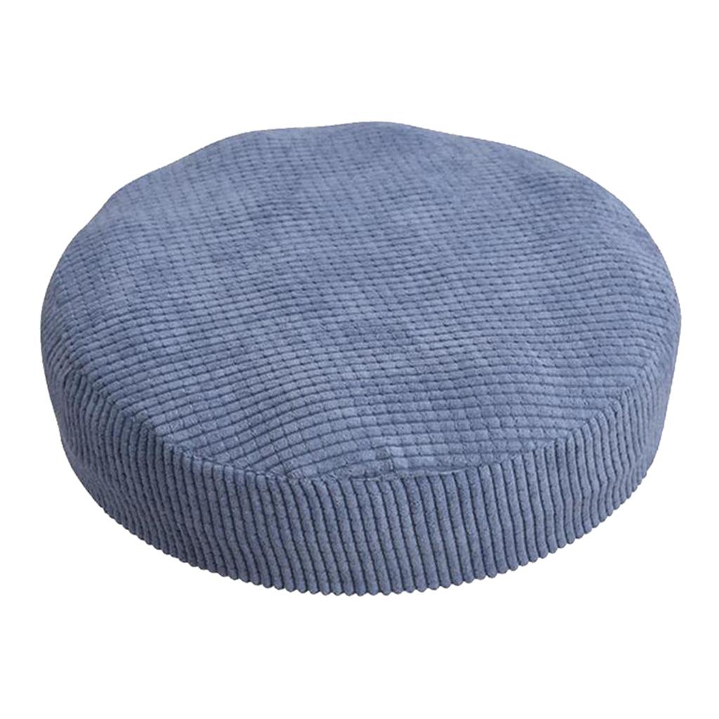 Bar Stool Covers Round Chair Seat Cushion Protector Dark Blue 40x40x10cm