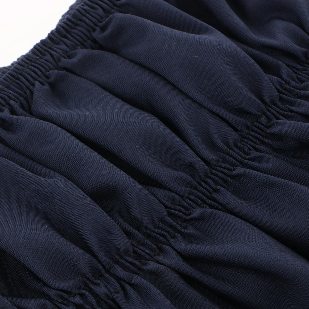 Classic Ruffle Microfiber Bed Skirt, 15 Inch Drop Dark Blue - Queen