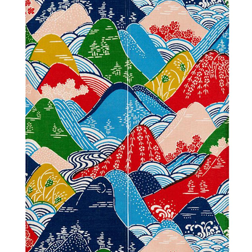 Japanese Noren Doorway Hanging Curtain Tapestry Decor Mountains S
